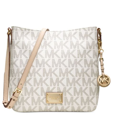 michael kors jet set travel large crossbody white|michael kors handbag jet set.